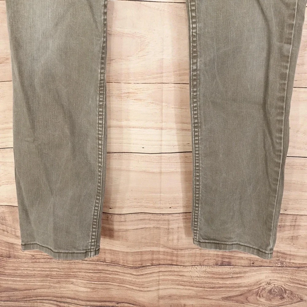 Levis 511 Jeans Mens 33x32 (32x30) Green Medium Wash Slim Tapered Stretch Denim